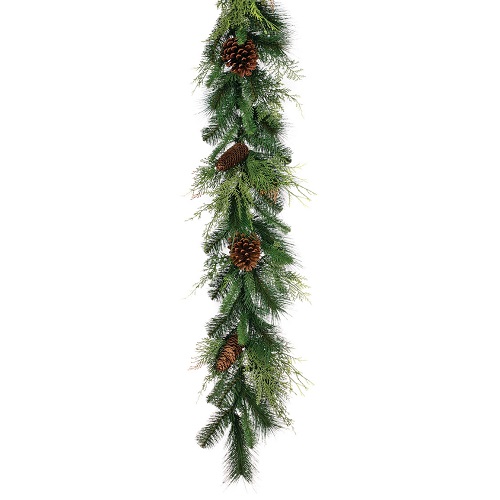 Garland Mixed With Pinecones 6' - Artificial floral - artificial Christmas garland rental MN