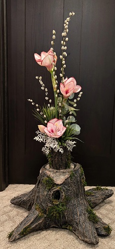 Faux Stump Combo Arrangement - Artificial Trees/Floor Plants