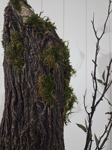 close up faux dead tree