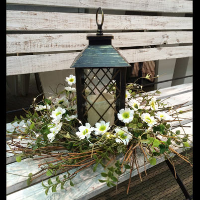 Flameless Candle Lantern - Centerpieces & Columns - wedding lantern with battery operated candle rental Minnesota