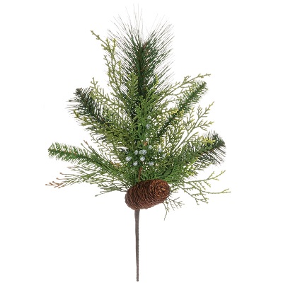 Mixed Pine Spray - Artificial floral - Holiday greenery picks for centerpieces